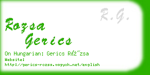 rozsa gerics business card